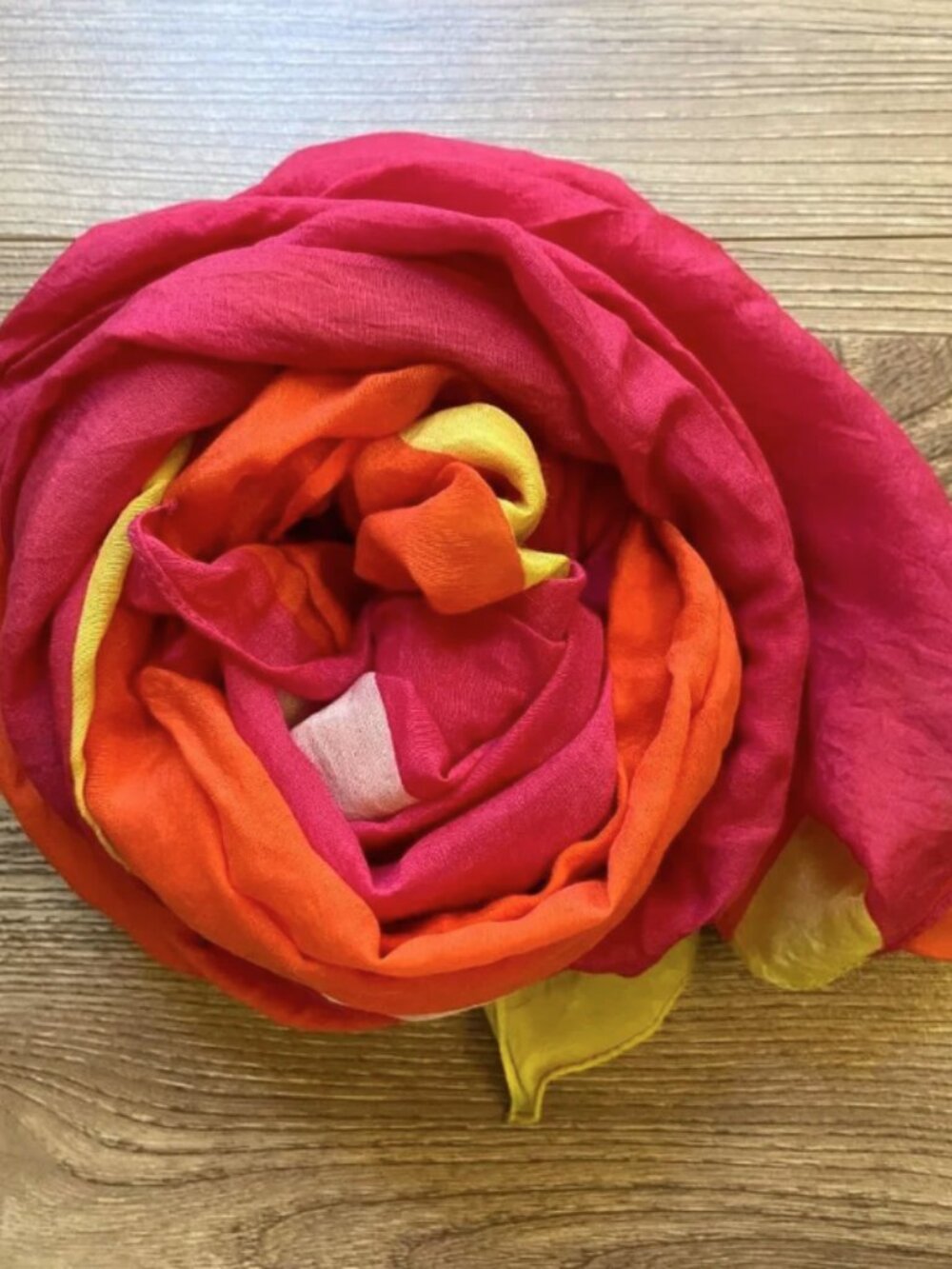 NEW Ann Taylor Multicolor Pink Yellow White Striped Chiffon Long Flowy Scarf